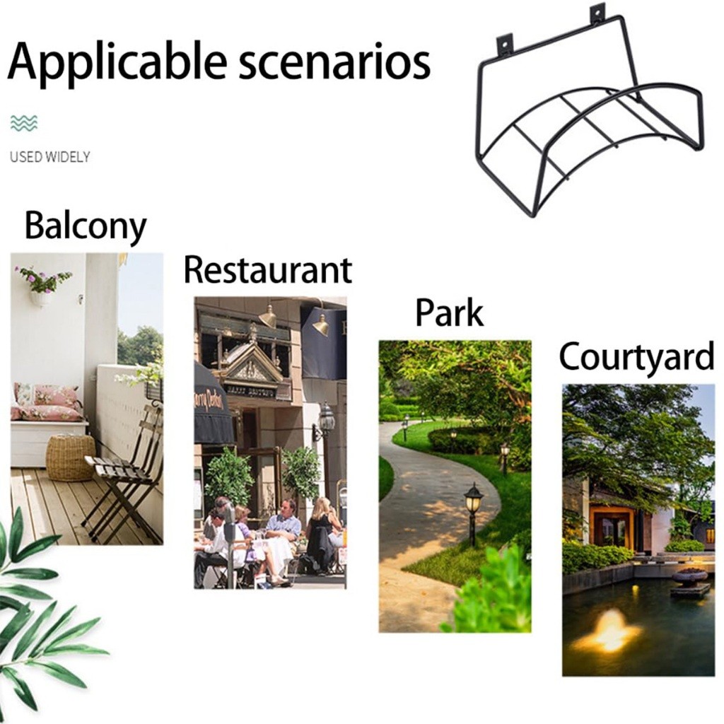 เก็บปลายทาง！ที่แขวนสายยาง ตะขอแขวนเครื่องมือ แบบติดผนัง ใชในส่วน ระเบียง อู่ซ่อมรถ การรับน้ำหนักที่ดี ทนทาน - รูปที่ 5