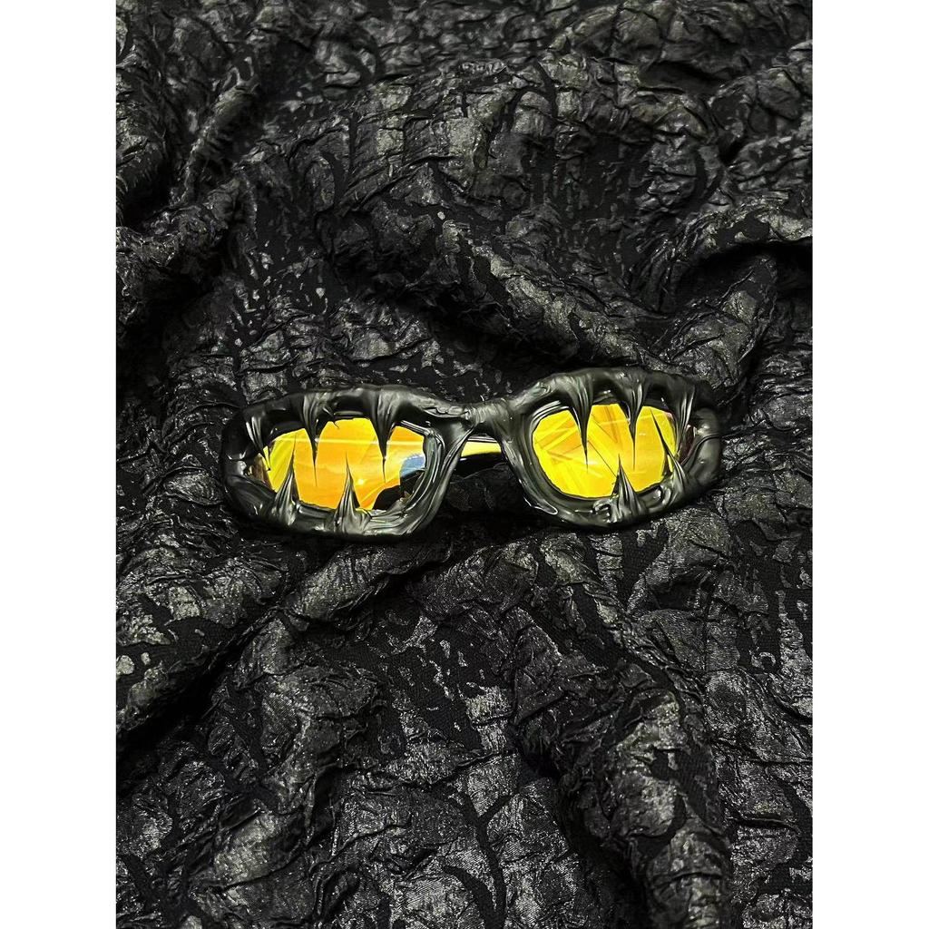 Pi0neeR แว่นกันแดดนิتشดีไซน์ สไตล์อะวนท์การ์ด มือทำ วัสดุโลหะผสม