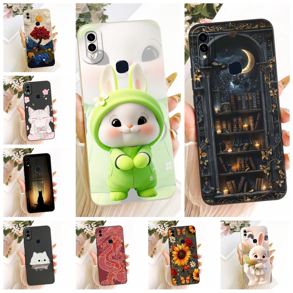 Vivo 1723 Cover Vivo V9 เคสซิลิโคนแฟชั่นหรูหรา Cool Kawaii น่ารักทาสีปลอก VivoV9 Vivo V 9
