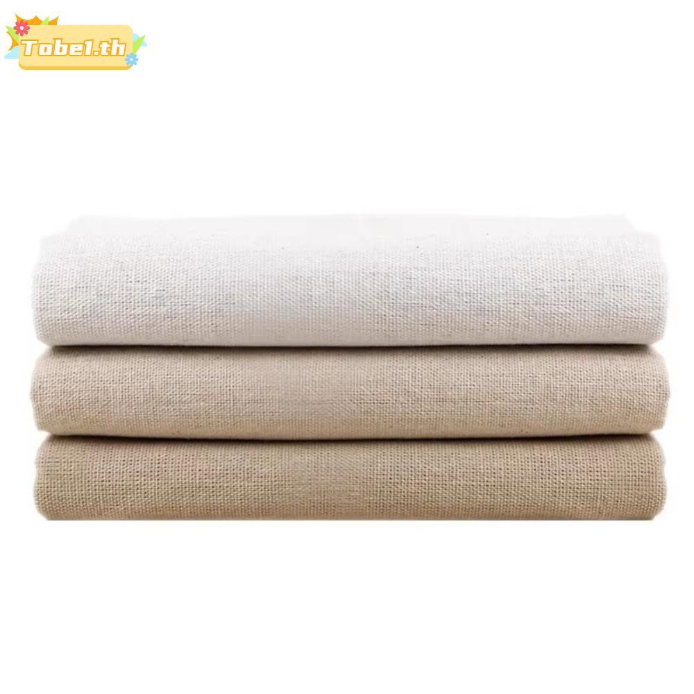 ผ้าฝ้ายลินิน สีทึบ ขนาด 150*100 ซม. ใช้งานได้หลากหลาย เช่น ทำปลอกหมอนและผ้าปูโต๊ะ