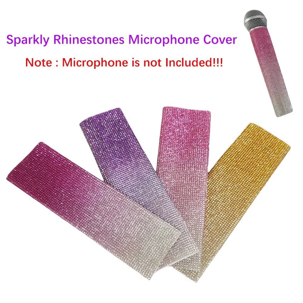 TOBEE Rhinestones ฝาครอบไมโครโฟน,ไมโครโฟนไร้สายทองเงินไมโครโฟนตกแต่ง,การถ่ายภาพงานแต่งงาน Bling Sparkly เครื่องประดับ Mic Handle Sleeve Stage Party ราคา ถูกที่สุด ดีลบีเคเค แกลเลอรีภาพที่ 6