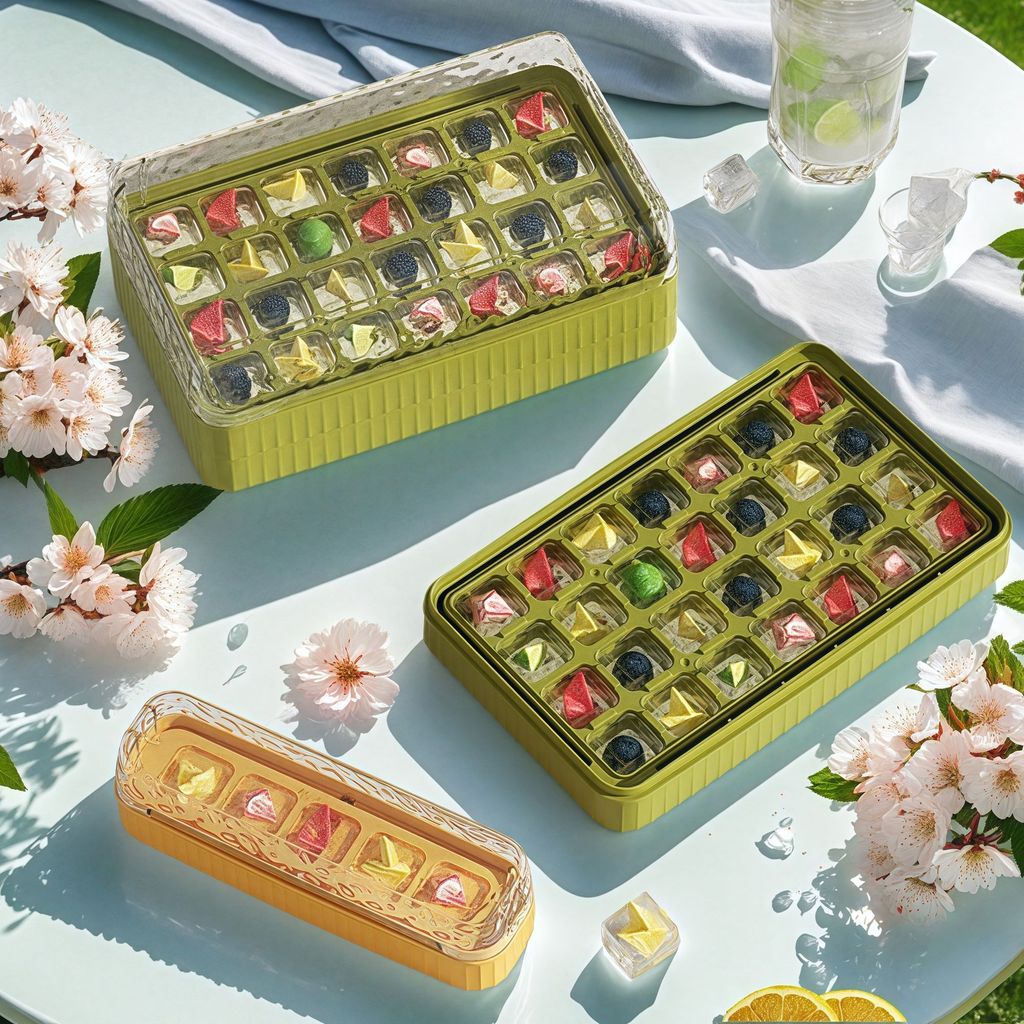 Hot Sale#[4132People Collection]Ice Tray Mold-Food Grade Ice Cube Press Storage Box-Essential for ma