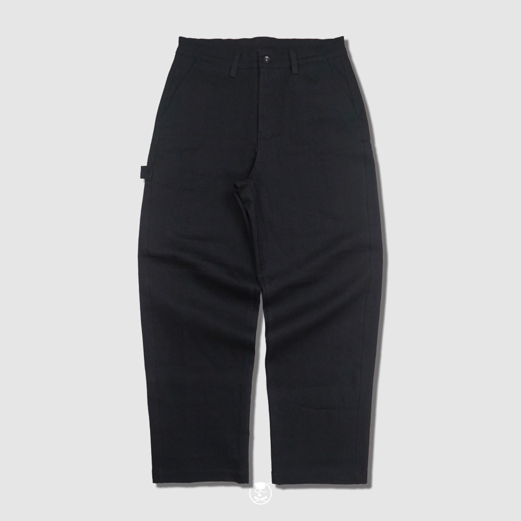 DETERMINED - Wide Pants JIINZU RAW DENIM กางเกงขายาวผู้ชายสีดํา