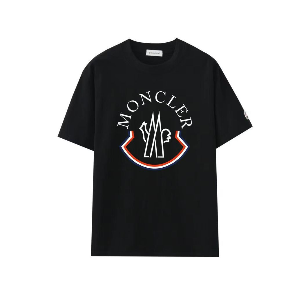 Moncler/Moncler 2026 ต้นฤดูใบไม้ผลิสไตล์ใหม่เสื้อยืดแขนสั้นชายหญิงคู่สไตล์ Street สไตล์ Bottoming เส