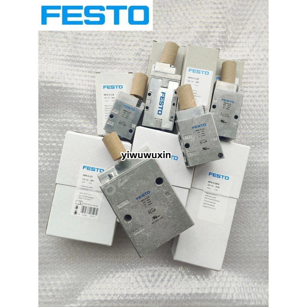 FESTO FESTO โซลินอยด์วาล์ว JMFH/MLH/MFH-5-1/8-1/4-3/8-1/2-S-B19758 MLH-5-1/8-B MLH-5-1/4-FH-18FH-15F
