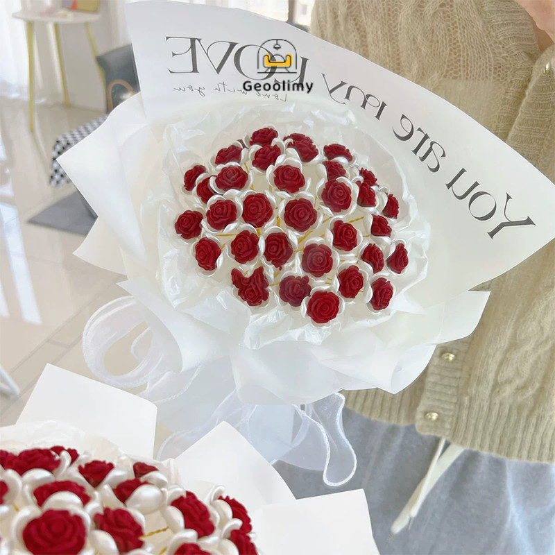 COD ชุดอุปกรณ์ทำช่อกุหลาบ DIY (52 ดอก) – ช่อดอกไม้ประดิษฐ์แบบทำเอง งานแต่ง ของขวัญวาเลนไทน์ วันครบรอบ ราคา ถูกที่สุด ดีลบีเคเค แกลเลอรีภาพที่ 2