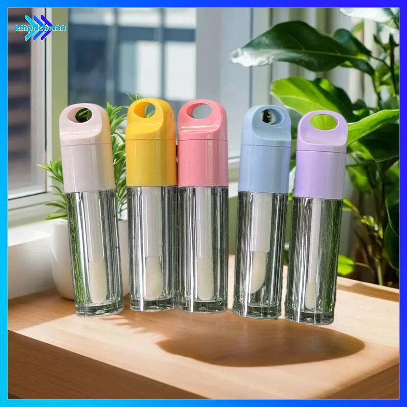 EPMN> 1 ชิ้นน่ารักแปรงใหญ่ Wand โปร่งใส 4ml ลิปกลอสหลอดพลาสติกรอบที่ว่างเปล่า Lip Gloss คอนเทนเนอร์ใหม่