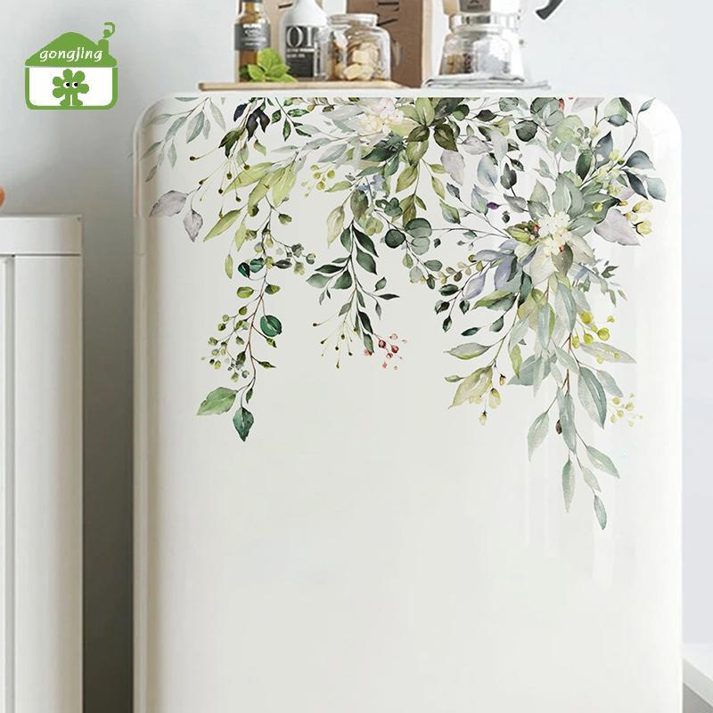 [Gong] พืชสีเขียวใบสติ๊กเกอร์ติดผนังห้องน้ําห้องน้ําตกแต่งห้องนั่งเล่นตู้ตกแต่งบ้านDecals Beautify Selfกาวภาพจิตรกรรมฝาผนังth - รูปที่ 4