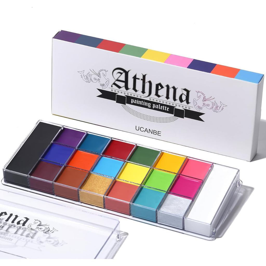 UCANBE Athena Face Body Paint Oil Palette, Professional Flas