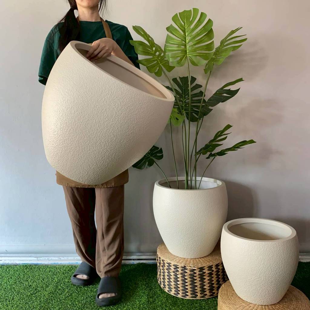 กระถางใหญ่(มีหลายขนาด)  กระถางเบลล่า กระถางพลาสติก กระถางต้นไม้ (พร้อมส่ง)CU