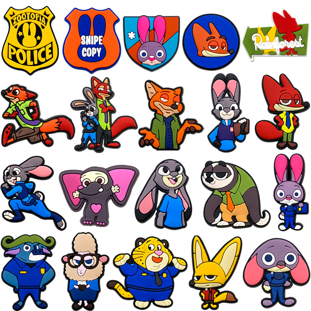 20 ชิ้น/เซ็ตรองเท้า Charm MEIDJ ตัวติดรองเท้า Pvc ตัวการ์ตูน สำหรับตกแต่ง MEIDJ Diy รองเท้าหัวโต ติดง่าย น่ารัก