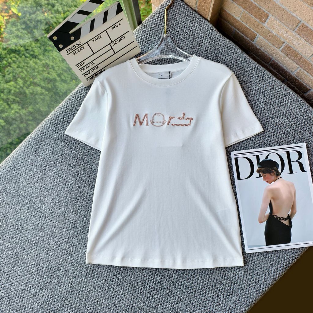N4S7 Moncle* Spring and Summer New Unisex Printed Short T Classic Versatile Trendy Fashion Couple T 