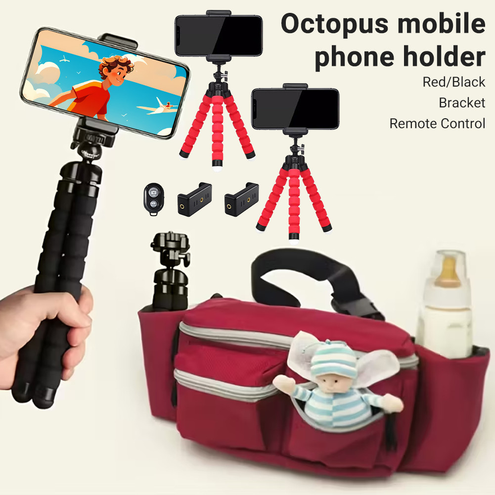 ขาตั้งโทรศัพท์มัลติฟังก์ชันยืดหยุ่น น้ำหนักเบาพกพาสำหรับถ่ายภาพและวิดีโอ Vlog