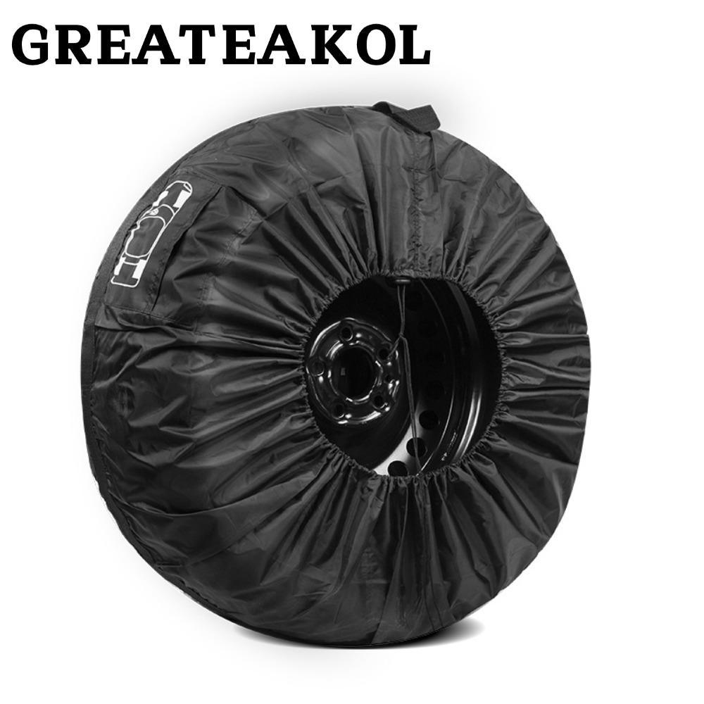 Greateskol ถุงเก็บยาง, ผ้า 210D 13-23 นิ้วฝาครอบป้องกันล้อยาง, ทนทานกันฝุ่น Tote ยางฝาครอบรถ