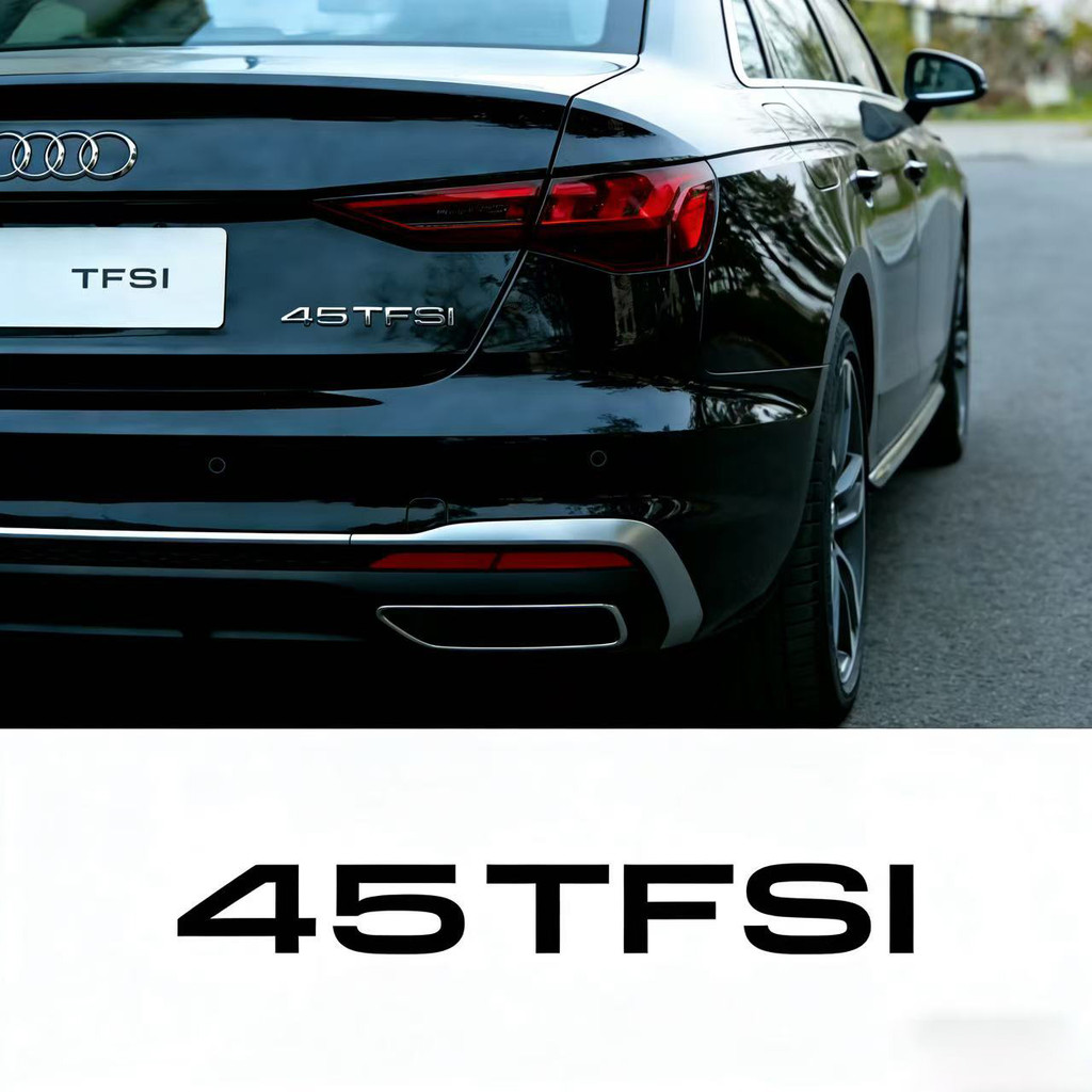 1 x โลหะ AUDI 45TFSI รถ Auto รถจักรยานยนต์สติกเกอร์ป้ายรูปลอก 45TFSI สติกเกอร์สัญลักษณ์
