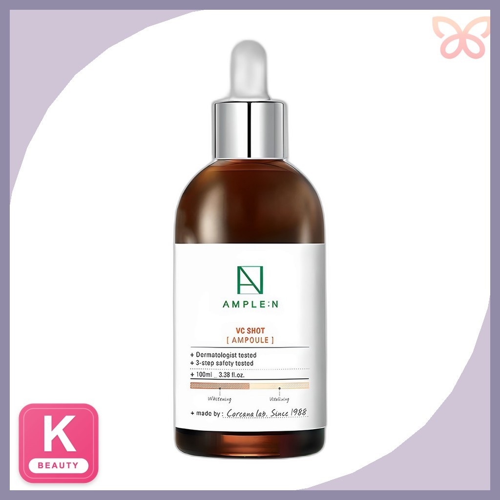 [ample:n] VC Shot Ampoule, 100ml, 1pc / Korean Ampoule / Brightening Boost / ของแท้ 100% โดย harusia