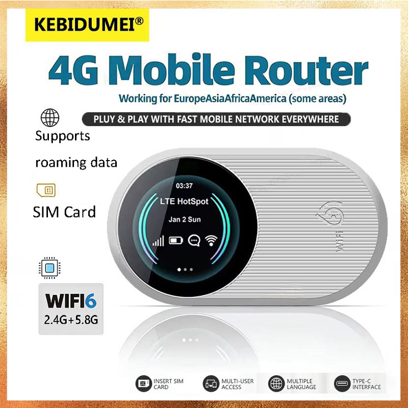 4G LTE Router WiFi 6 ซิมการ์ดโมเด็มสนับสนุน 32 อุปกรณ์การเชื่อมต่อเราเตอร์ไร้สายมือถืออินเทอร์เฟซ Ty