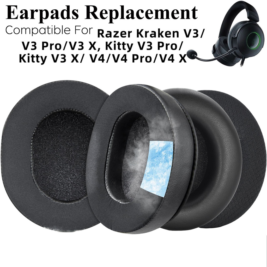 แผ่นรองหูฟังสําหรับ Razer Kraken V3/V3 Pro/V3 X, สําหรับ Kitty V3 Pro/Kitty V3 X, V4/V4 Pro/V4 X ชุด