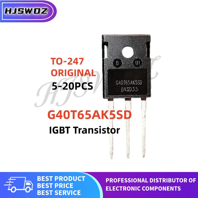 5PCS G40T65AK5SD CRG40T65AK5SD TO-247 IGBT หลอด 40A 650V สําหรับเครื่องเชื่อมชิป ic 4YIQ