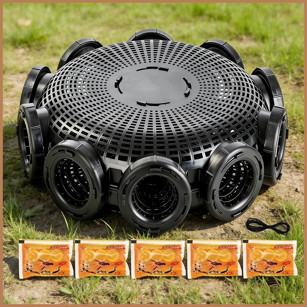 Crab Trap กรงจับสุทธิสําหรับตกปลา Escape-Proof Fishing TRAP สําหรับน้ําเค็มน้ําจืด Crawfish Crab Lob