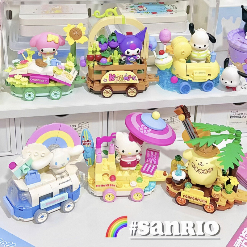 KEEPPLEY Keeppley Sanrio Float Tour Hello Kitty Kuromi ของเล่นเด็กสาวของขวัญ