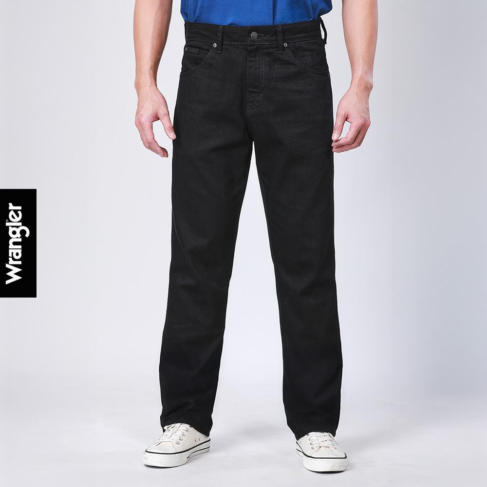 WRANGLER กางเกงยีนส์ผู้ชาย เอวกลาง ทรงตรง รุ่น WR F525MTEXF49 สีดำ