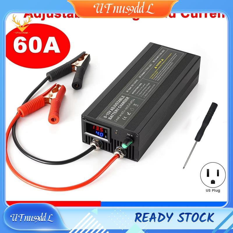 [UTnus9ddL] 60A Lifepo4 Charger 0-15V Battery Charge Car Lithium Battery Charger 12.6V High Power Ad