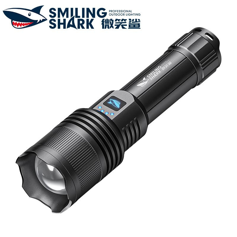 EVOLVESmilingShark SD5212 ไฟฉายที่มีประสิทธิภาพ 10000lumens ไฟฉาย Super Bright Type-C ชาร์จ 4 โหมด Z