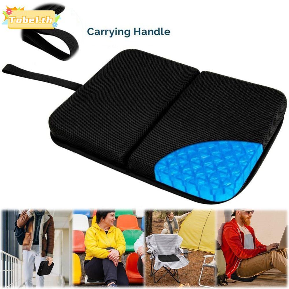 TOBE1 ที่นั่งเครื่องบิน, เบาะรองนั่งบรรเทาความดันแบบพกพา, Travel พับได้ Breathable TPE เจลเบาะ Camping