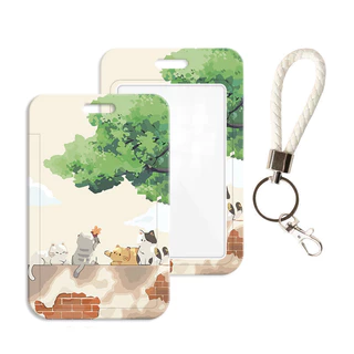 🐱🏠ลายลูกแมว ซองการ์ด ABS เคสแข็งแมว สำหรับบัตรนักเรียนและบัตรรถเมล์ใช้ได้สองแบบ🎀