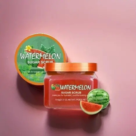 ขายส่ง Exfoliating Moisturizing Nourish Moroccan Fruit Watermelon Sugar Body Scrub