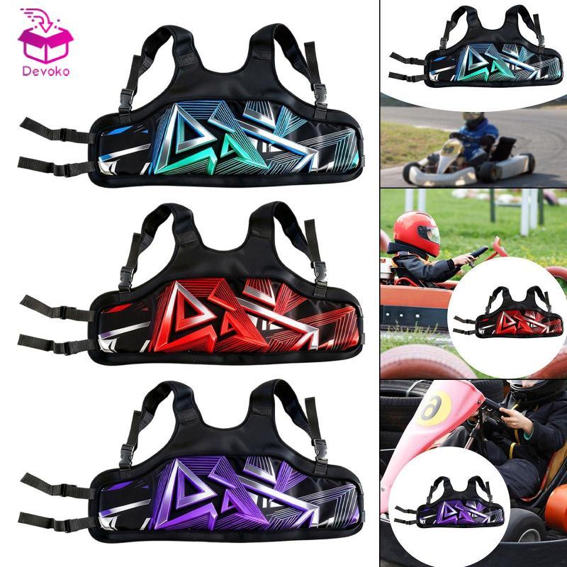 [chiwanji2mf] Go Kart Rib Protector อุปกรณ์ป้องกันอุปกรณ์ขี่ Go Kart Vest ปรับได้