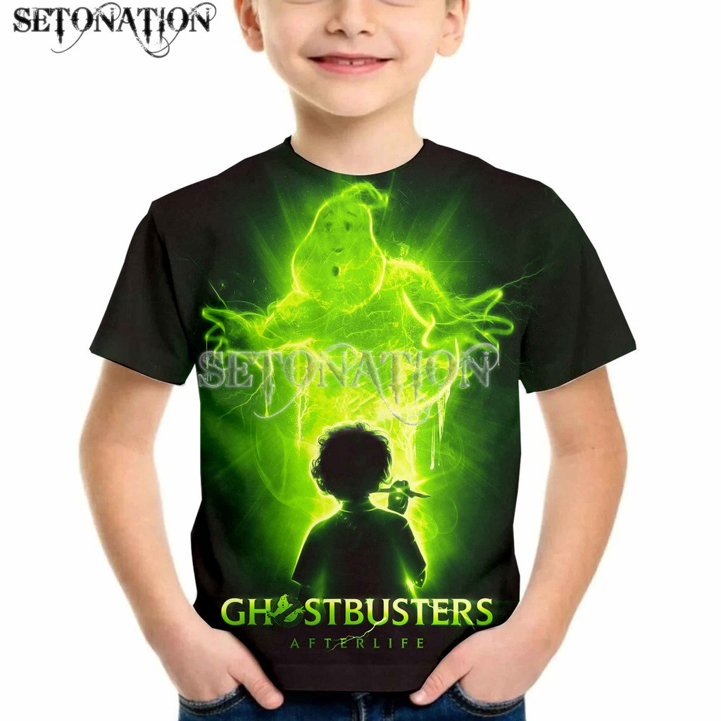 Kawaii Old School Ghostbuster Stay 2022 ชายเด็ก 3D พิมพ์เสื้อยืด O-คอเสื้อแขนเสื้อผ้าเด็กสบายๆวันเกิ