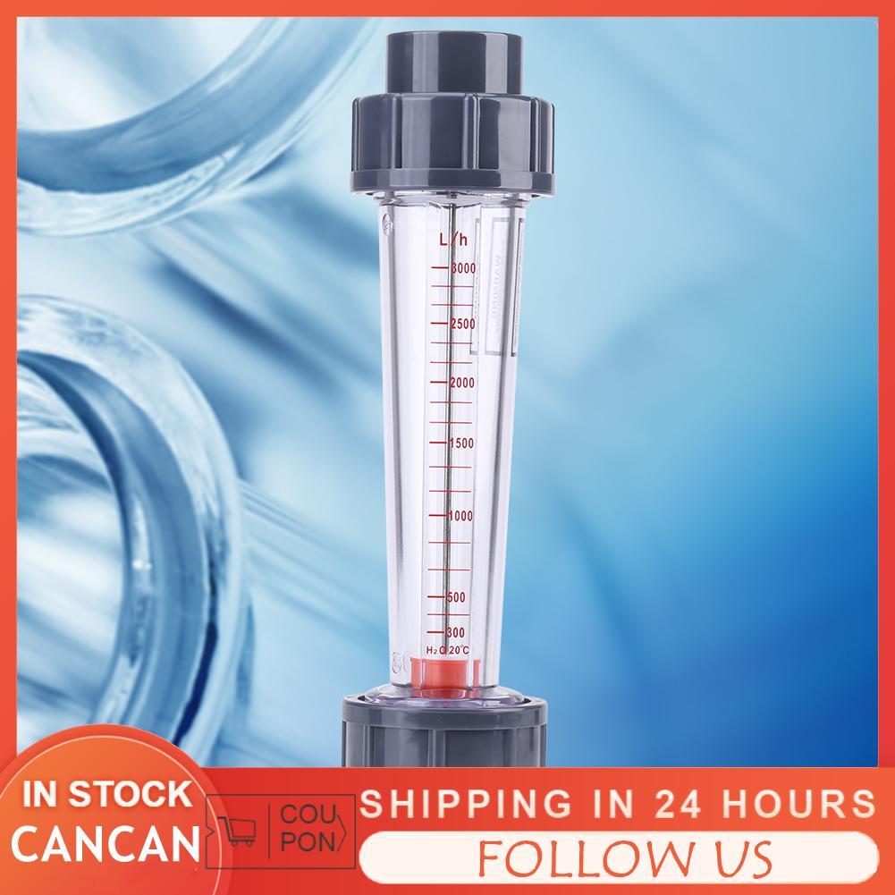 Cancanshop Cancanshop น้ำขนาดเล็กกระแสเงินสดเมตร 300-3000L/H หลอดพลาสติก Rotameter LZS-25 Liquid Met