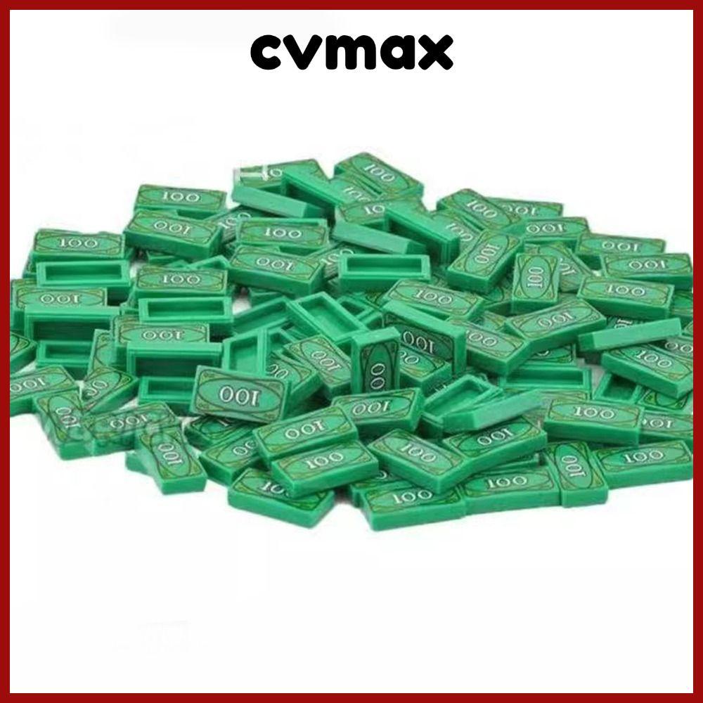 CVMAX 20 ชิ้นของเล่นบล็อกตัวต่อ, ดอลลาร์สีเขียว USD อุปกรณ์บล็อกเม็ดเล็ก, เงินเศรษฐีตลกเด็กคอลเลกชัน