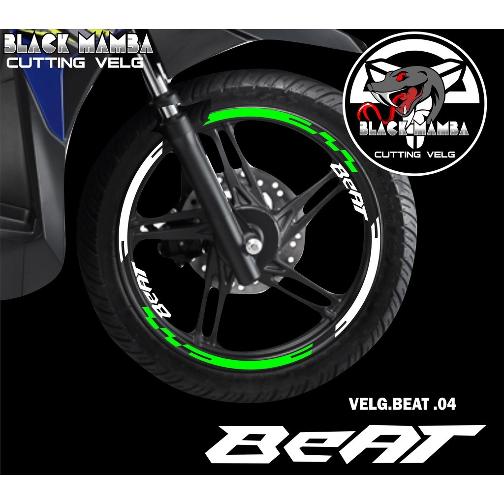 BEAT WHEEL CUTING STICKER - HONDA BEAT 04 TIRE/VELG VARIATION LIST STICKER