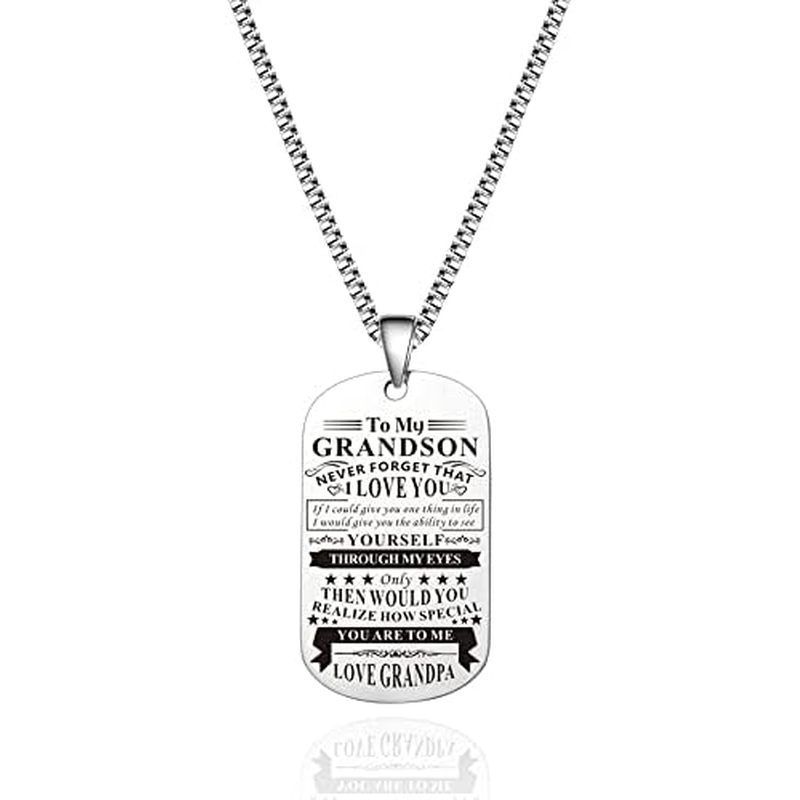 Jstud Dad Mom Son Never Forget How Much I Love You Gifts Necklace