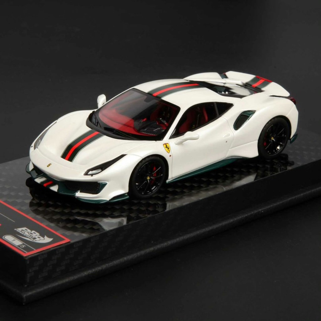 [Orphan] Ferrari gucci White Car Model BBR 1/43 Ferrari 488 Pista