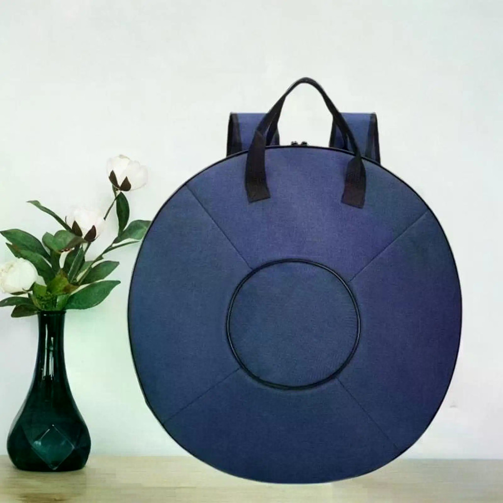 Handpan กระเป๋ากลองน้ําหนักเบากระเป๋าเป้สะพายหลังเครื่องดนตรีไหล่คู่ Oxford ผ้าเส้นผ่านศูนย์กลาง 56 