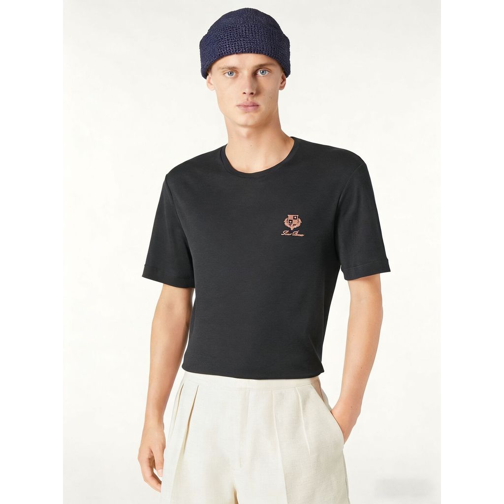 LT9N Old Money LP Spring and summer new men's versatile fashion old money style round neck solid col