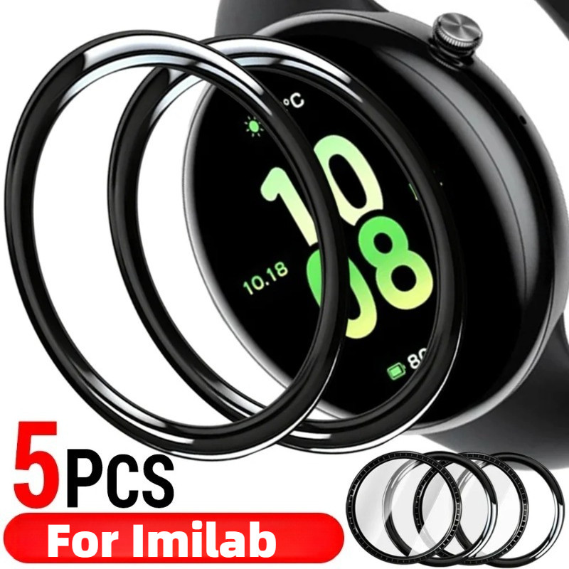 2-10Pcs Black EdgeกระจกนิรภัยสําหรับImilab W13 W12S W12 Pro W11L W02 W01 กระจกโค้งป้องกันหน้าจอสําหร