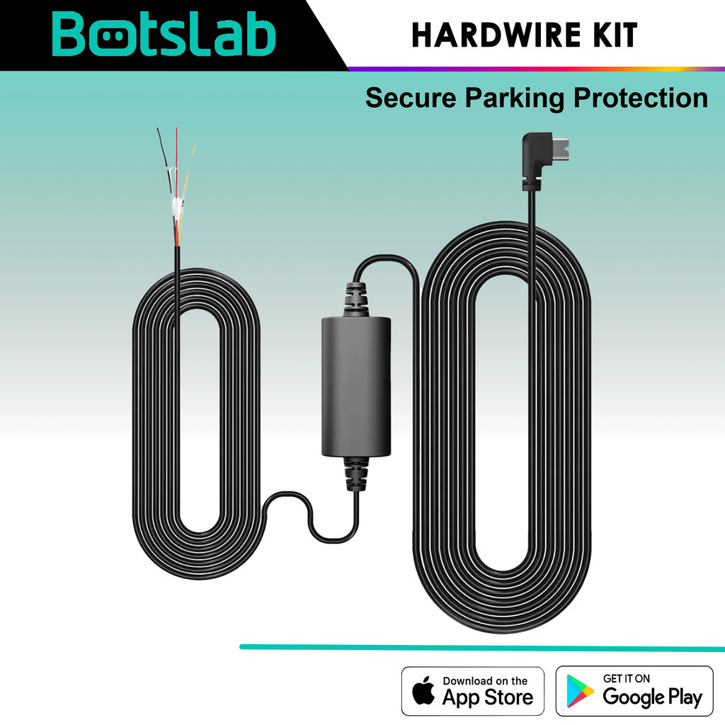 Botslab Hardwire Kit Type-C 24H โหมดการเฝ้าระวังที่จอดรถ Dashcam การบันทึก Time-Lapse