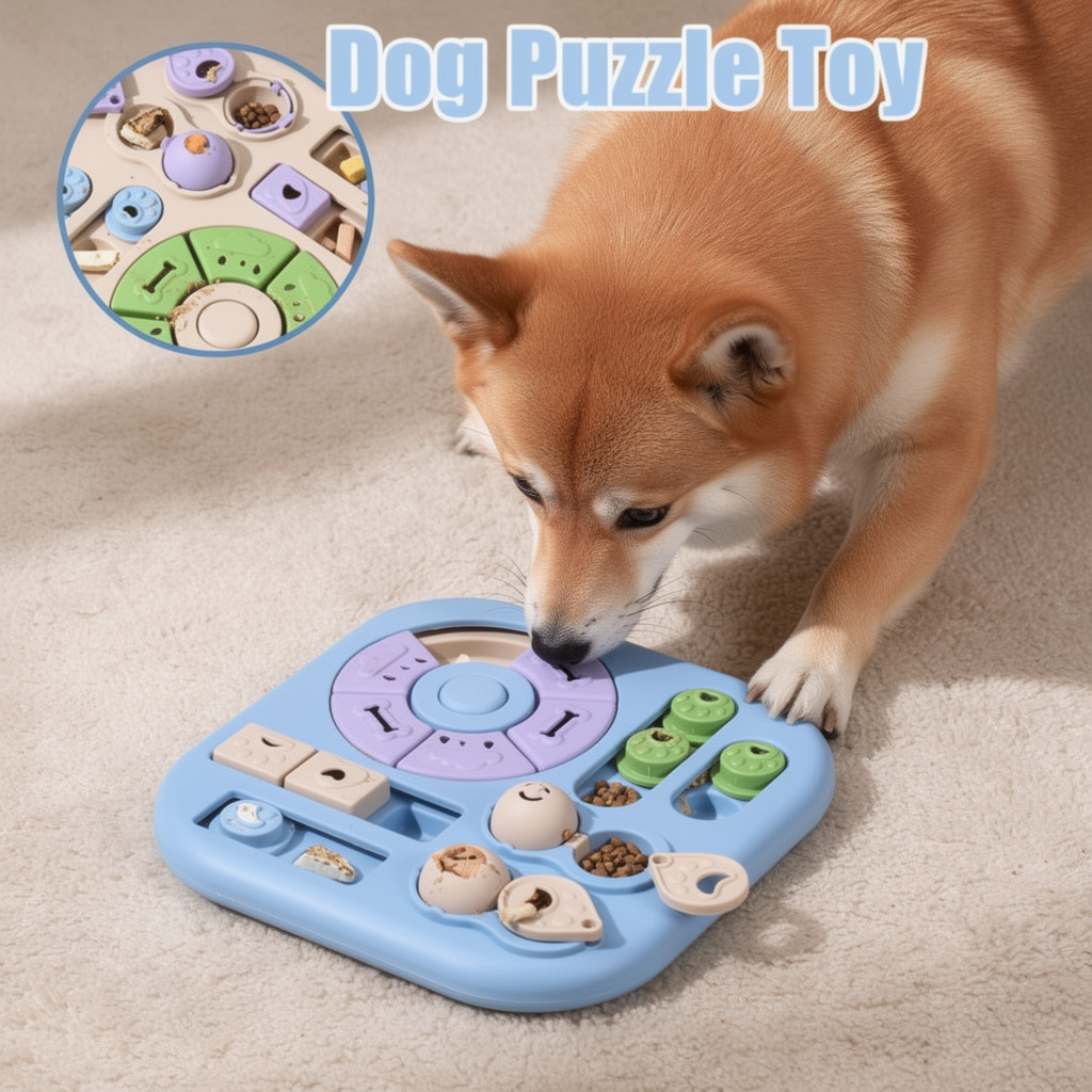 สุนัขปริศนาของเล่น Feeder ให้อาหารช้า Interactive Snuffle Board Mainan Anjing IQ Training