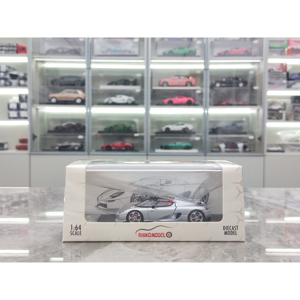 [คลังสินค้าพร้อม 1] Rhino Model 1/64 Koenixike CC850 Silver RM001
