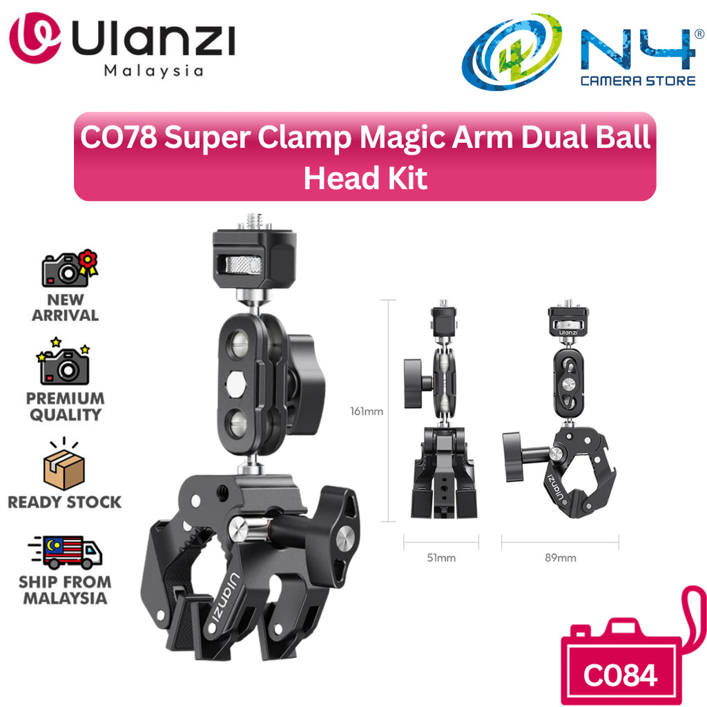 Ulanzi CO78 Super Clamp Magic Arm Dual Ball Head Kit C084