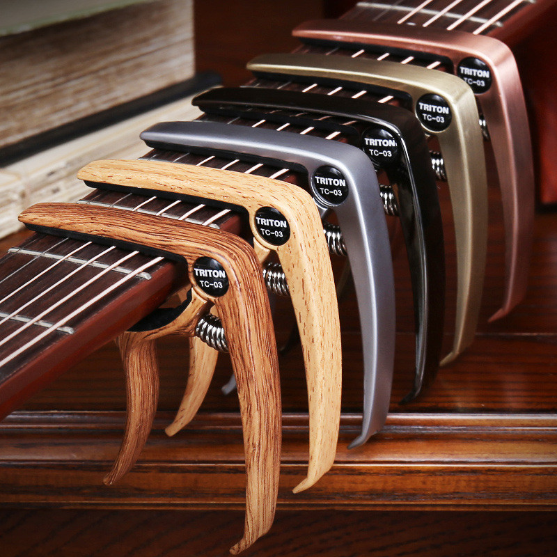 กีต้าร์โปร่ง Capo กีตาร์ไฟฟ้า Capo Ukulele Tuning Clip อุปกรณ์กีต้าร์โปร่งไฟฟ้า capo4.17 ALPQ