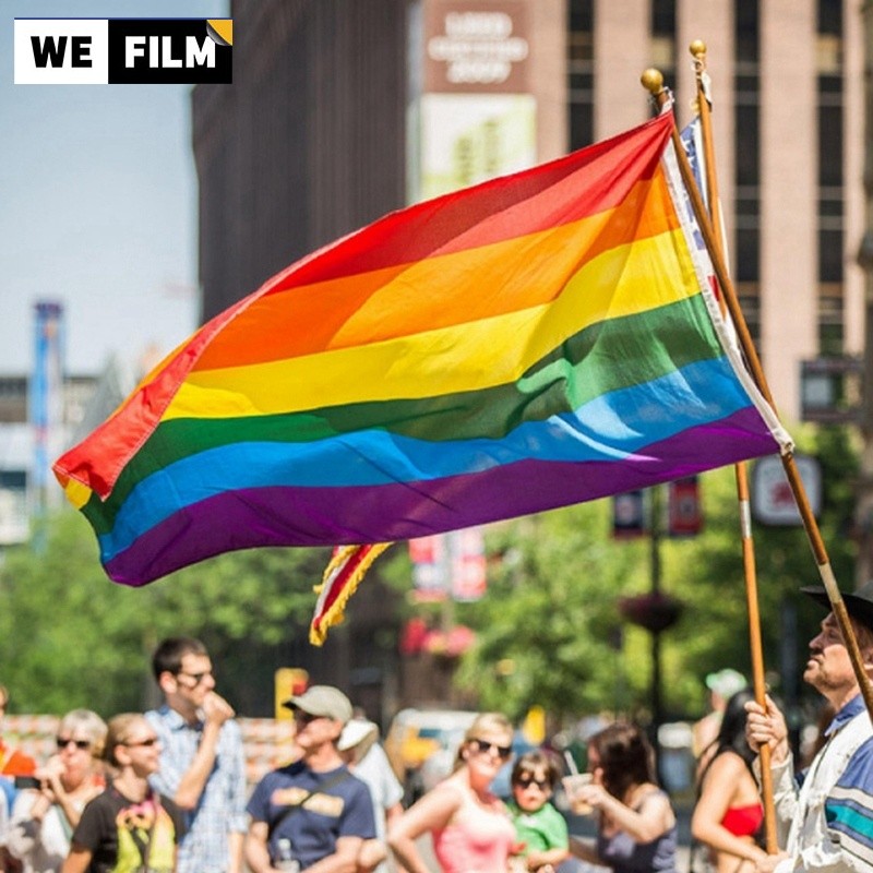 ธง หลากหลายทางเพศ LGBT ธงมือถือ ธงสีรุ้ง ธงสายรุ้ง lgbt Flag สีรุ้ง Pride Month
