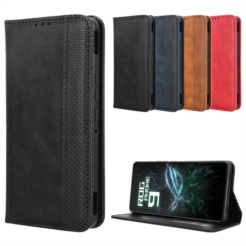 เหมาะสําหรับ Asus Asus ROG Phone 9 Pro Phone Case Rog9 Phone Leather Case Magnetic Flip Card Case