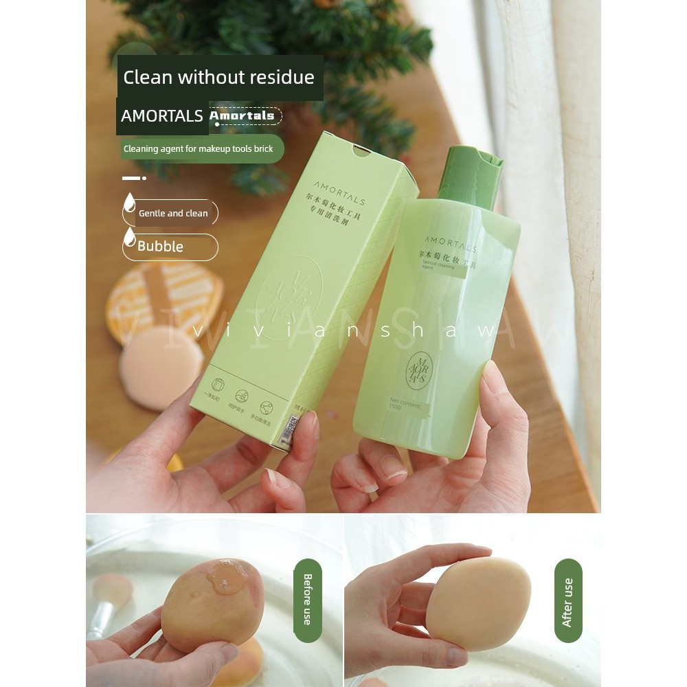 พับแต่งหน้า พัฟ Easy Scrub Brush AMORTALS Ermu Grape Puff Cleaner แปรงแต่งหน้าฟองน้ํา Beauty Egg Cle