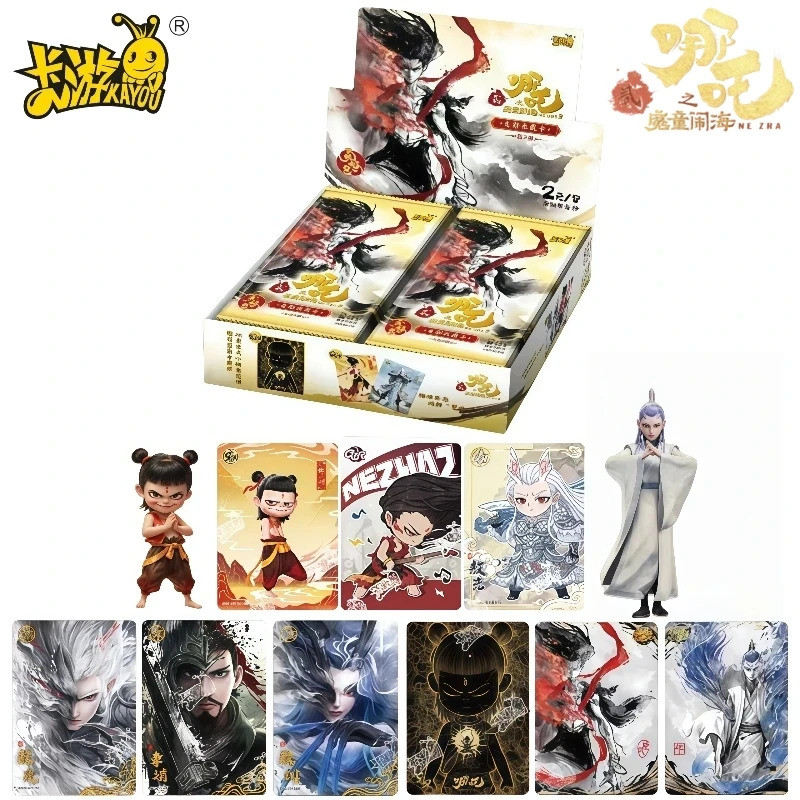 KAYOUของแท้Nezha2:TheDemonChersSeaCansSeriesอะนิเมะการ์ดตัวละครPeripheryCollectionToyFlashCardGift